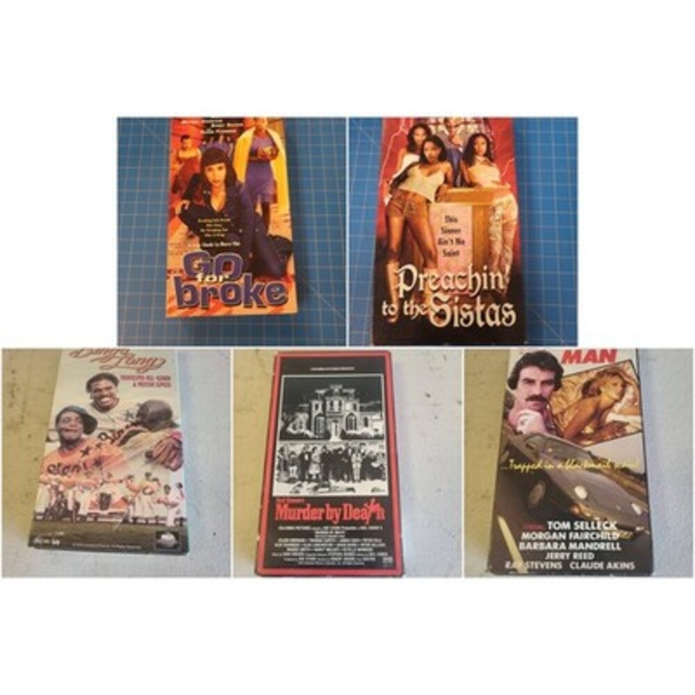 Lot of 5 Comedy VHS Tapes Ramblin' Man Bingo Long Murder by Death Go for Broke
